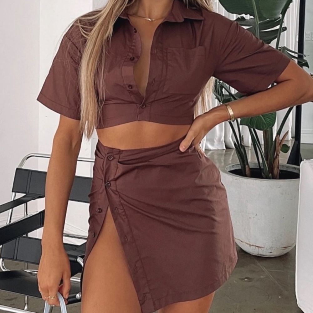 Button Up Dress - White Fox Boutique